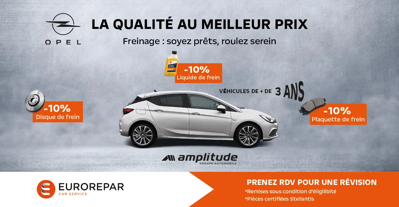 Offre Opel freinage Eurorepar